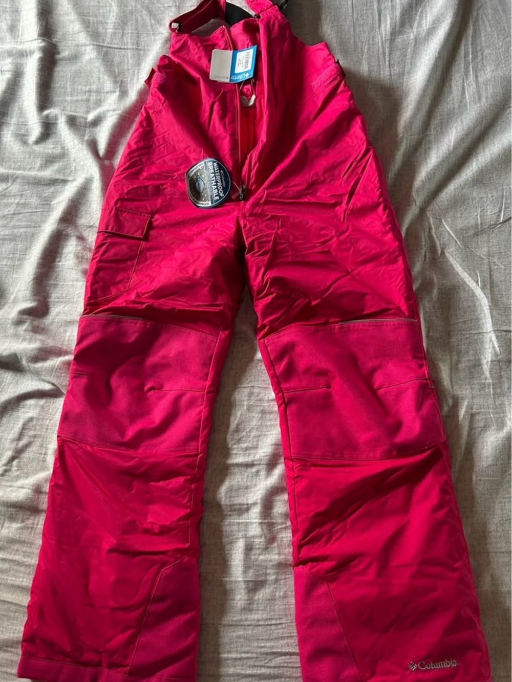 Columbia Bright Pink Insulated Snow/ Ski Bib Pants